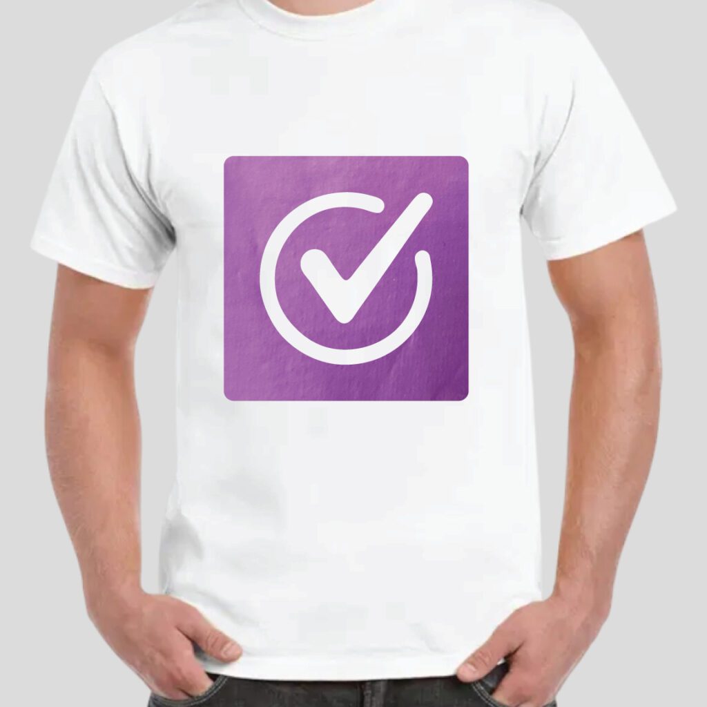 Matte heat transfer vinyl on t-shirt